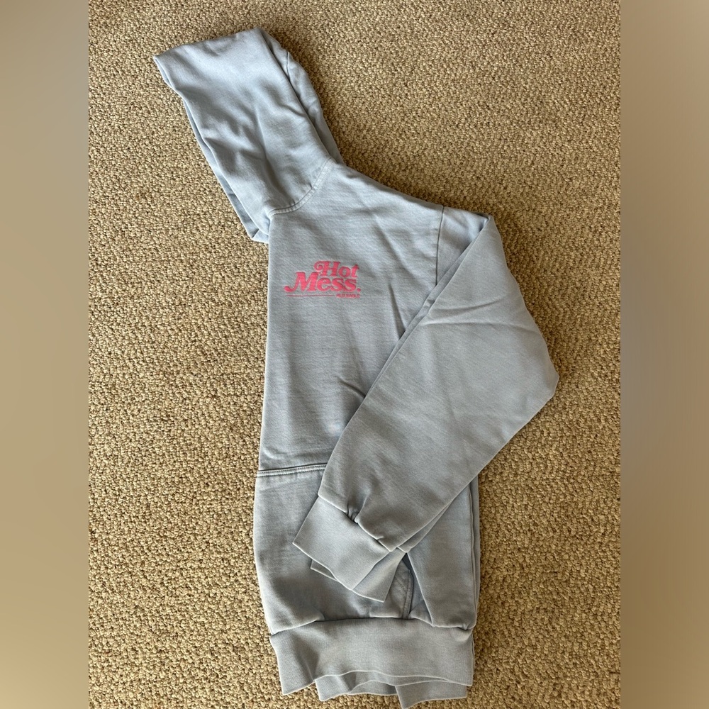 Alix Earle Hot Mess Merch Blue Hoodie